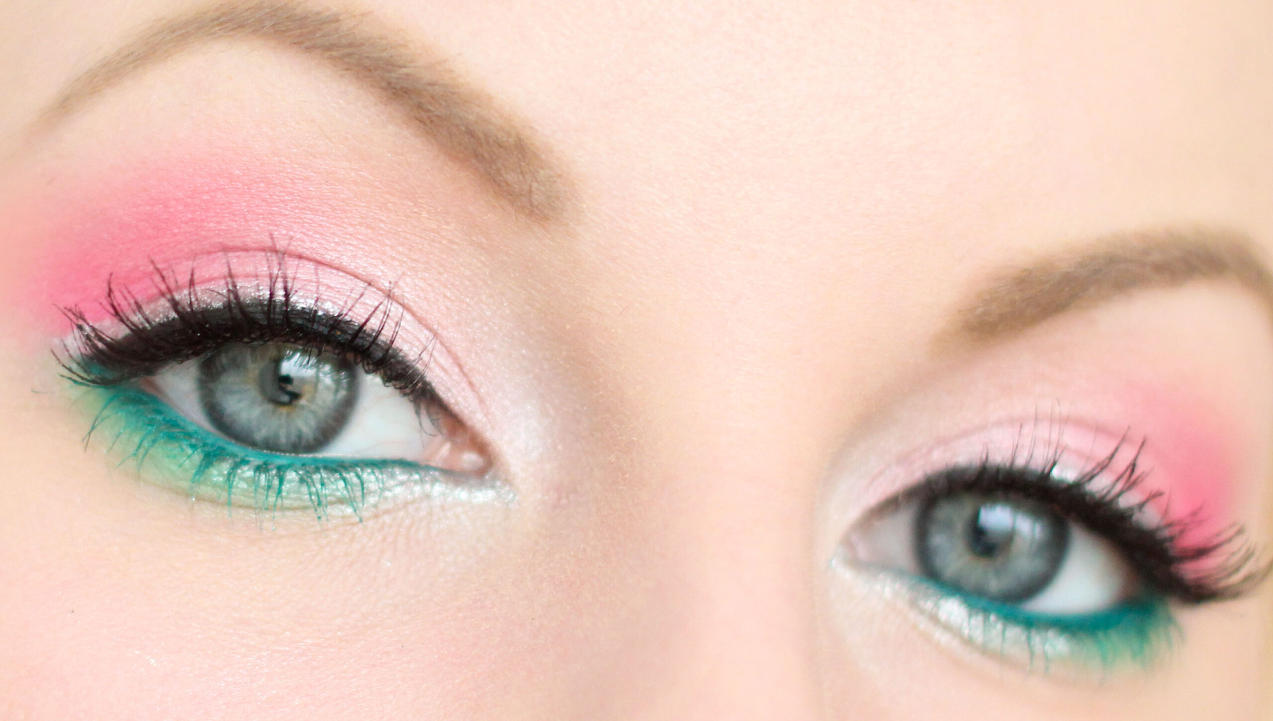 Deseo de maquillaje - Maquillaje de año nuevo verde y rosa