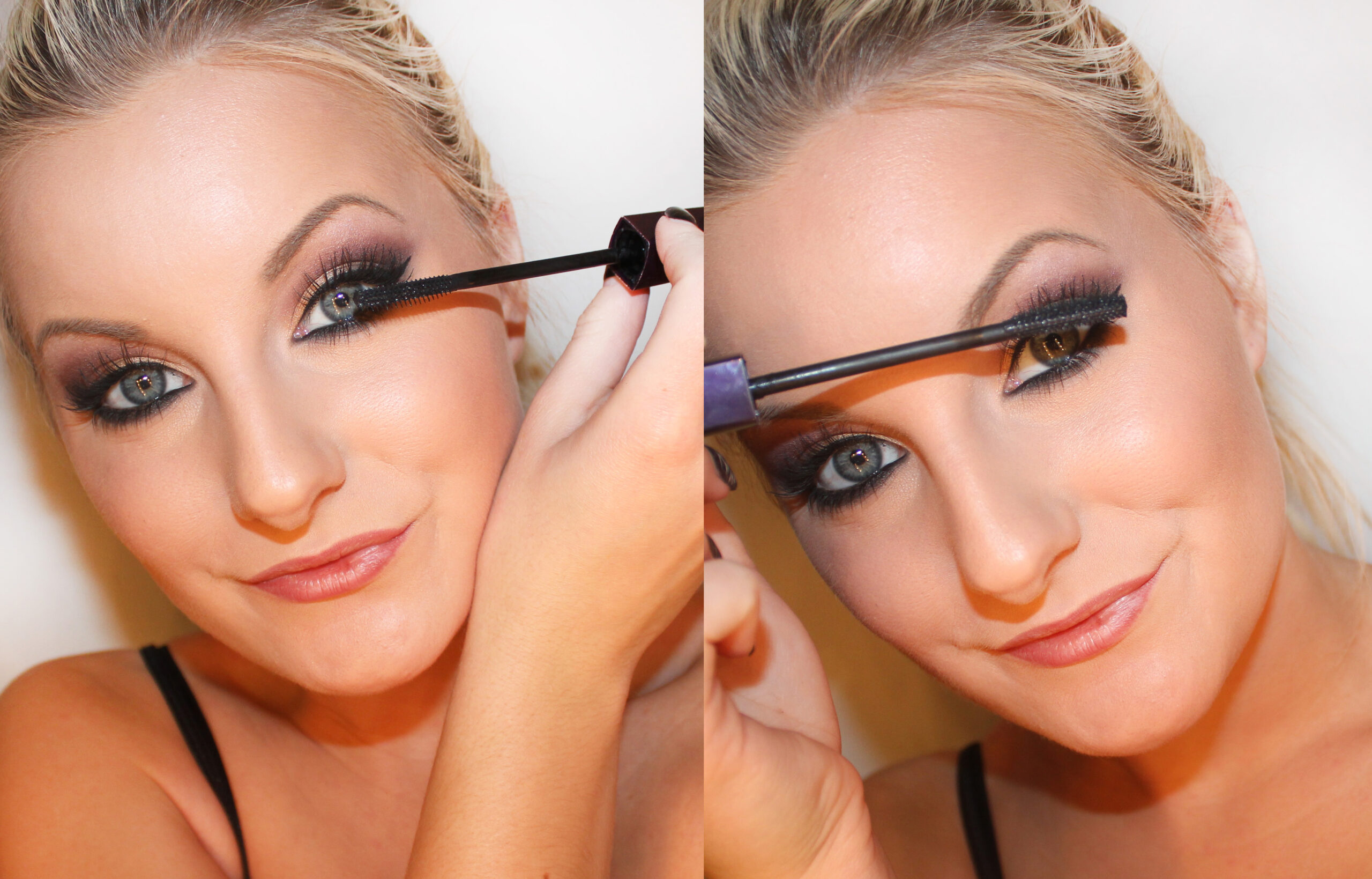 How do you hold the mascara brush?
