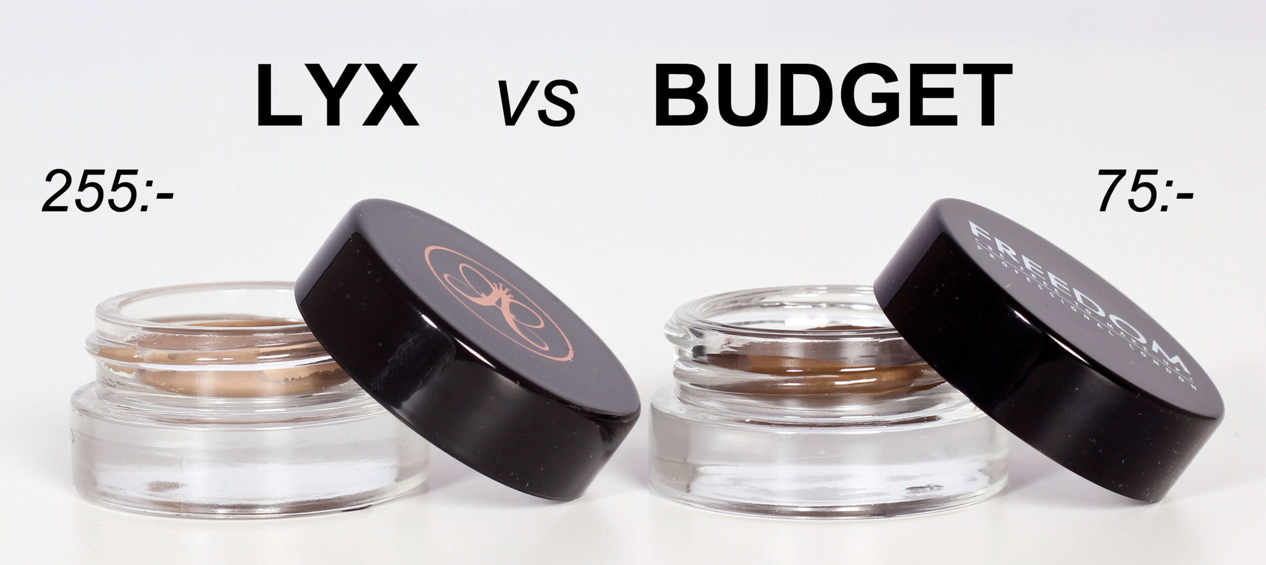 Lyx vs Budget – Brow Pomade