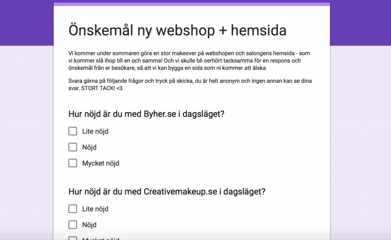 Respuesta a la nueva tienda web + sitio web