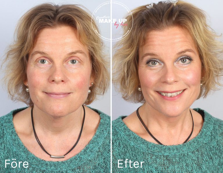 Maquillaje antes y después