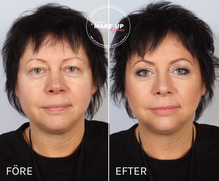 Maquillaje de fiesta en Uppsala - Antes y después