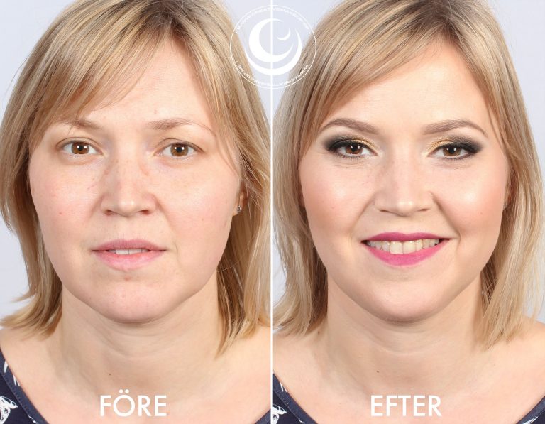 Maquillaje de año nuevo - antes y después