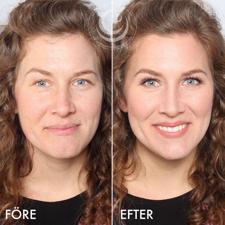 Party makeup before & after