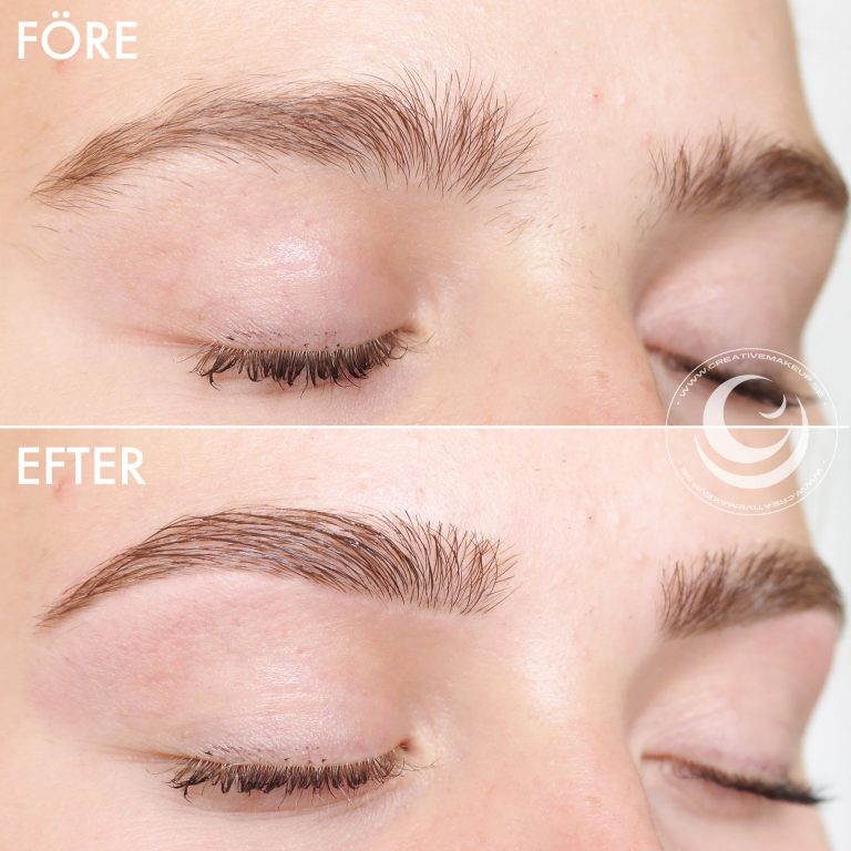 Depilación y teñido de cejas antes y después