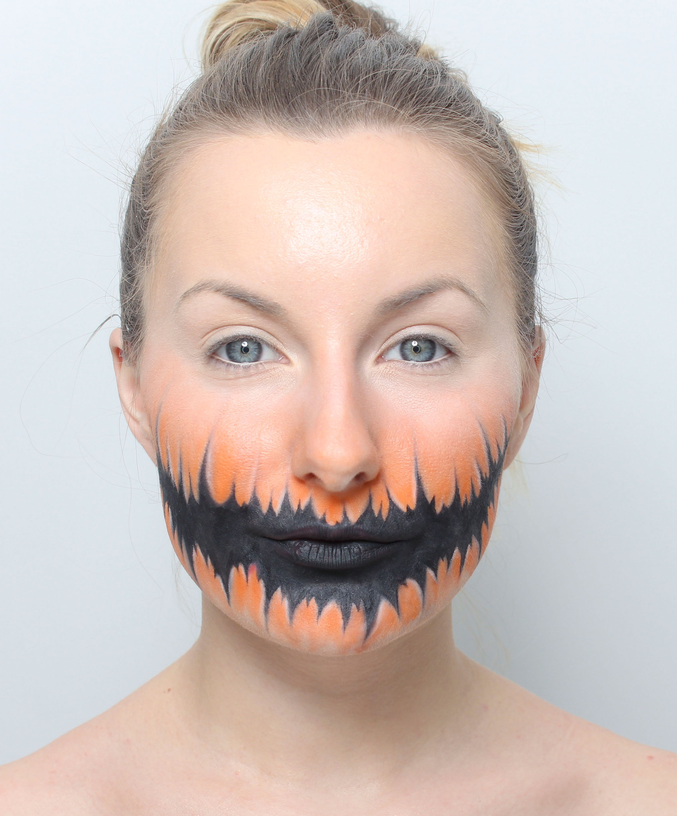 Tutorial de maquillaje de calabaza de Halloween