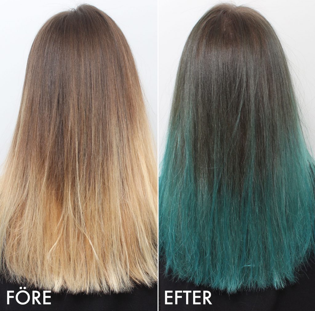 turquoise hair before after