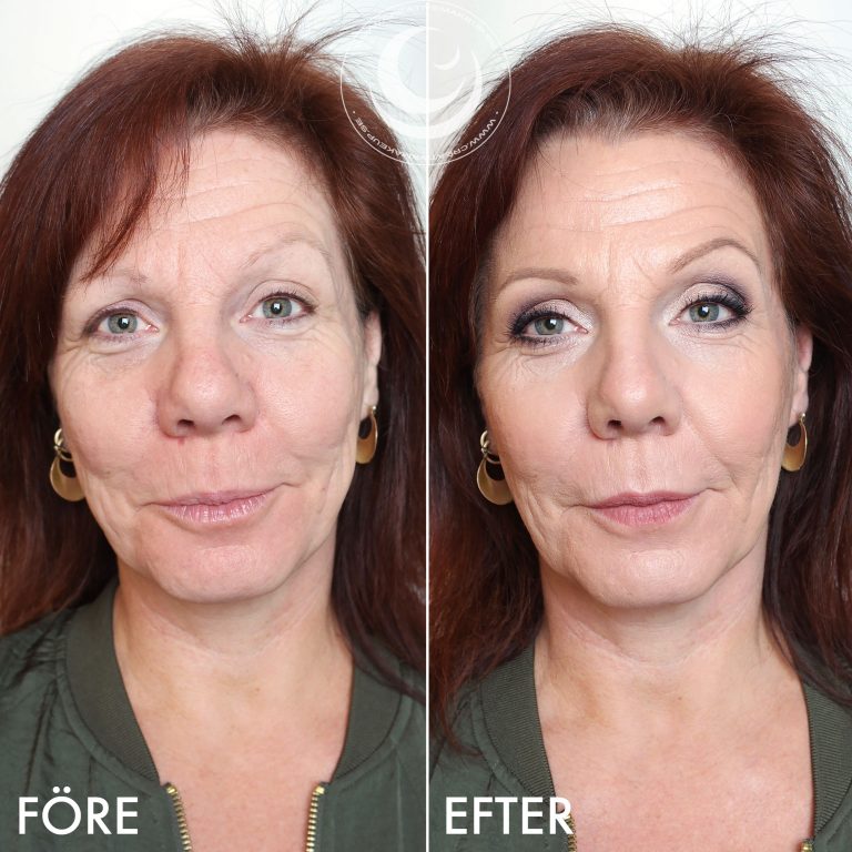 Makeup customer before & after