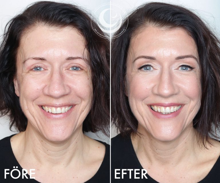 Make-up before & after