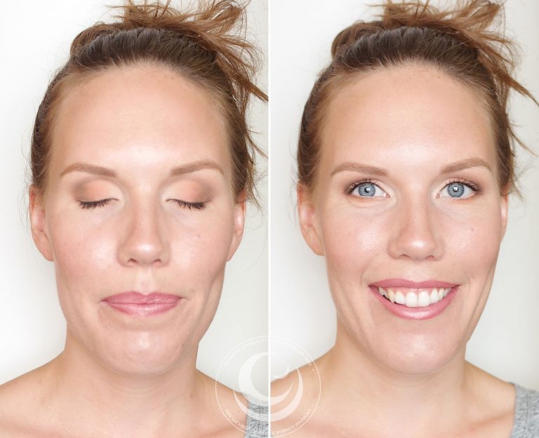 Bridal makeup before & after