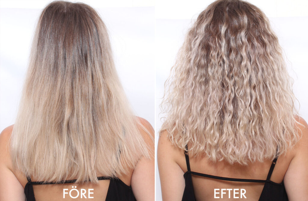permanent hair before and after