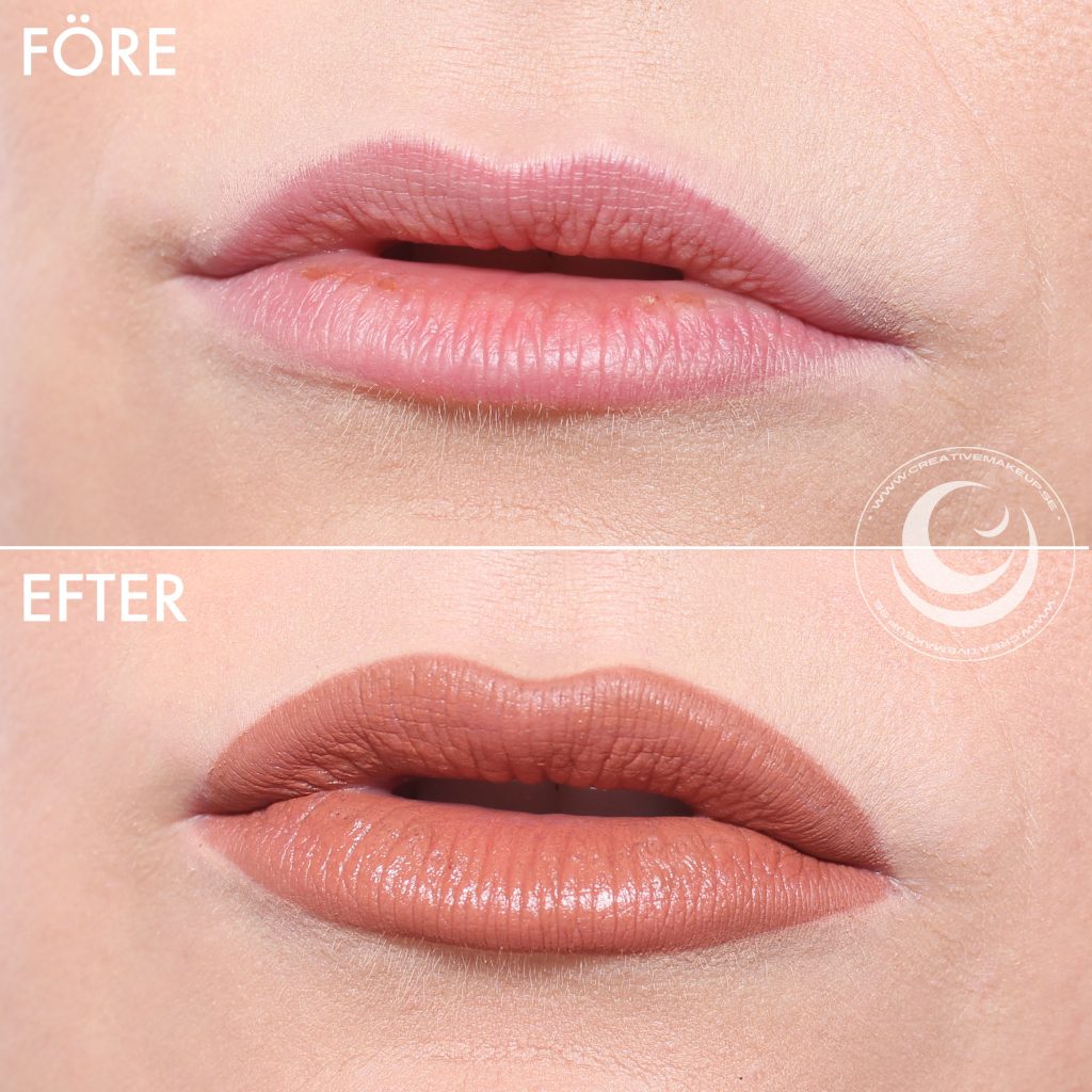 Make up the lips bigger before and after