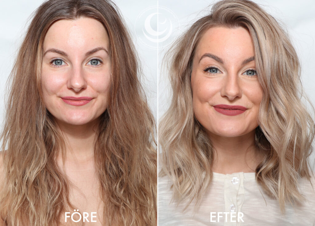 Makeover before and after
