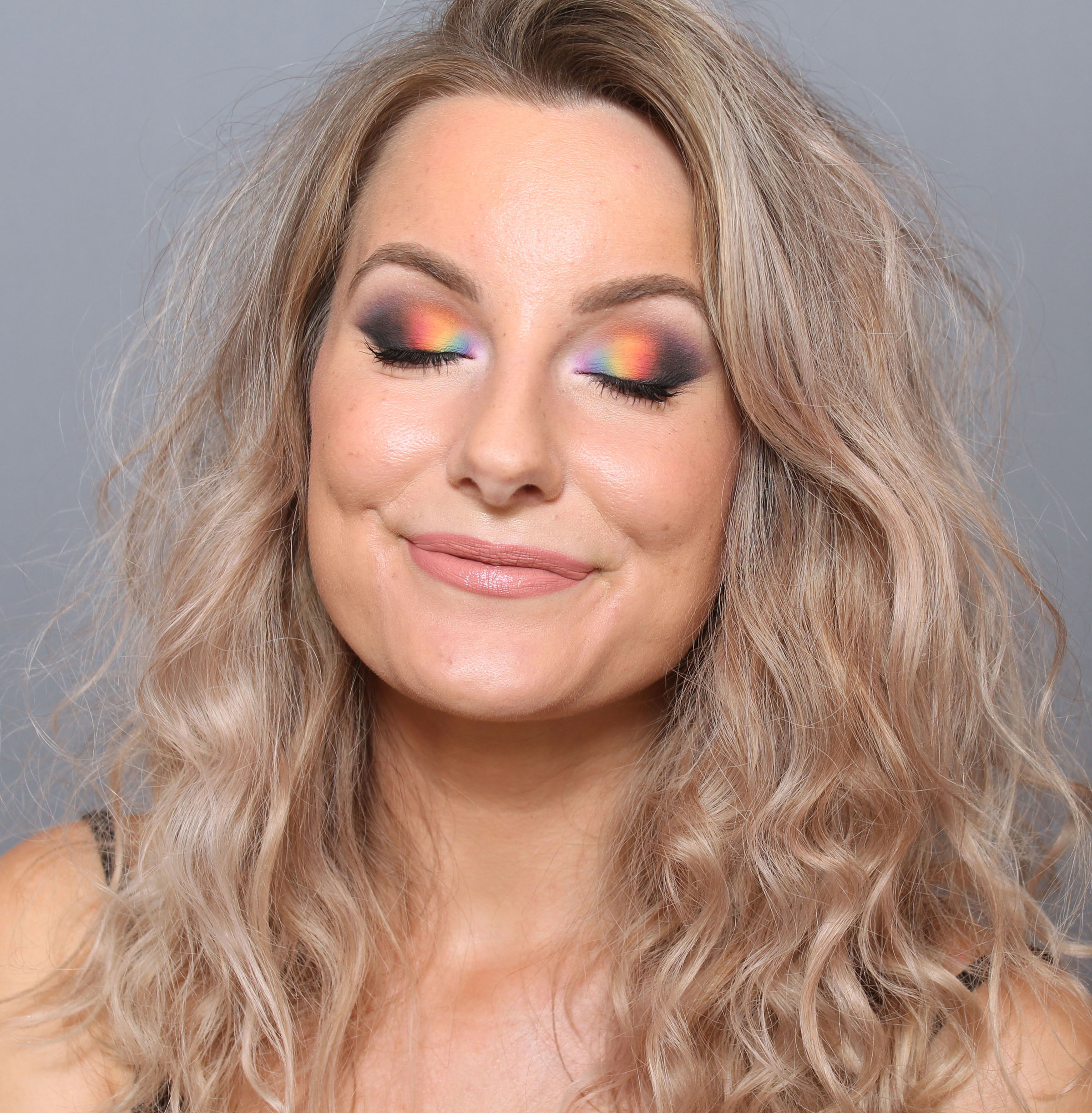 Rainbow makeup tutorial step by step