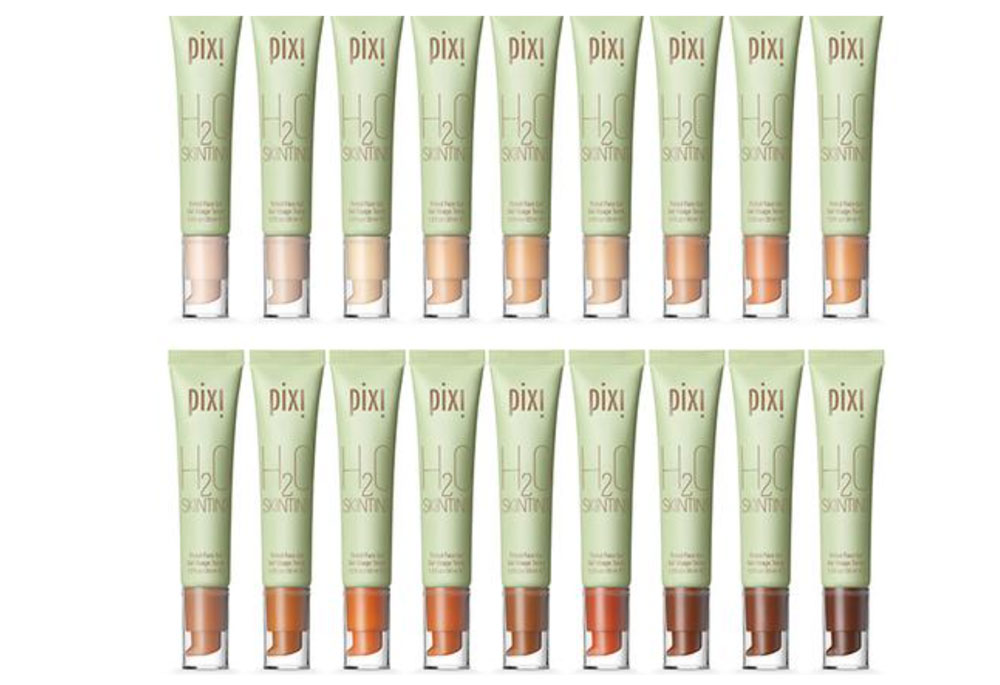 water-based foundation, water-resistant foundation, gel foundation, pixi review, h2o skintight